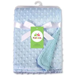 Couverture de bébé en coton doux et velouté/ couleur bleu 