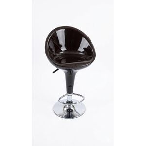 tabouret de bar moderne au design contemporain et ergonomique, caractérisé par une esthétique fluide et brillante.