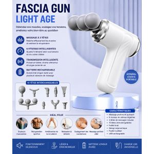 Pistolet de Massage Électrique Portable Fascia Gun – Appareil de Massage Musculaire Rechargeable – Relaxation & Récupération