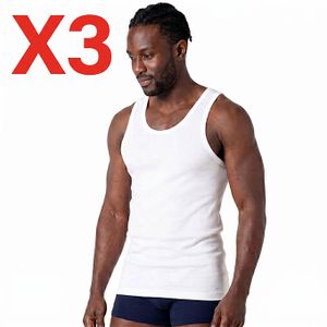 Delux Lot de 3 Debardeurs Homme - Blanc