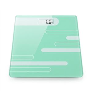 Balance Pèse-Personne Électronique en Verre – Écran LCD, Haute Précision 180kg – Vert Menthe