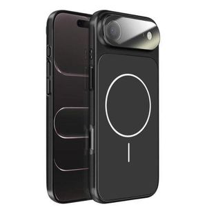 Coque MagSafe Protection Rigide avec Verre trempé Caméra Compatible iPhone 17 Air - NOIR