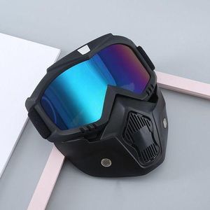 Masque Pour Casque De Moto, Coupe-vent Lunettes De Soleil Amovible