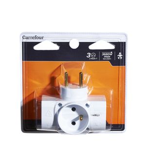 Carrefour Prise Parafoudre 16A - Blanc - Prix pas cher