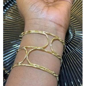 2 Lot Bracelet Femme Or, Bracelet Doré, Bracelet Jonc Femme, Bracelet, Plaqué Or Femme, Bracelet Femme Acier Inoxydable