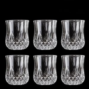 6pcs 50ml Whisky Glass Cup Scotch Whisky Bourbon Cocktails Vintage Diamond Pattern Cup Bar Party RUM Petite capacité de verres de whisky