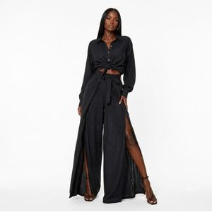 Ensemble en Lin Élégant pour Femme - Noir