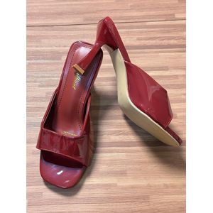 Sandales à talon pour femme Rouge bordeaux