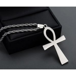 Fashion All Chaine pendentif croix de jésus,  crucifix  argenté idéal cadeau pour saint valentin,  anniversaire,  mariage 