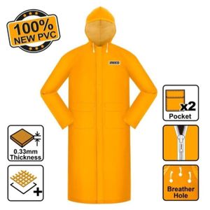 Ingco manteau de pluie pvc polyester jaune xxl  hrctl031xxl
