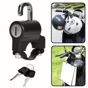 Antivol métallique pour casque de moto – Antivol fixe – Accessoire de sécurité multifonction pour moto et véhicule électrique