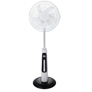 SMART TECHNOLOGY Ventilateur Rechargeable Smart 18" Avec Télécommande –Blanc – STV-640 –40W/ 9 Vitesses/ Éclairage LED/ Power Bank- Garantie 1 Mois.