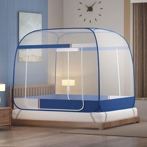 Gn moustiquaire pliable 2 places avec support, tente de lit pour adultes avec cadre décoration de chambre à coucher