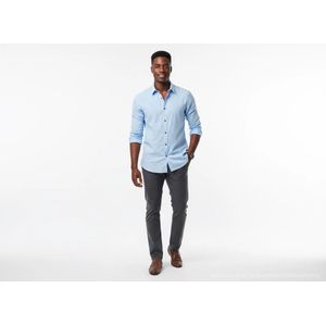 Men's Solid Blue Casual Shirt 2940035 XL