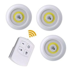 Packs de 3 Lampes LED sans fil + une Commande 