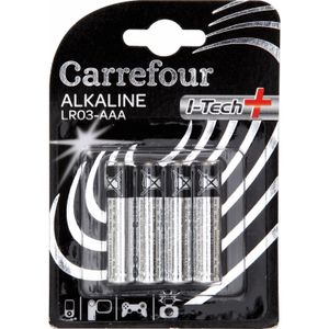 Pile Alcaline AA/LR6 I-Tech CARREFOUR : Le lot de 12 piles à Prix Carrefour