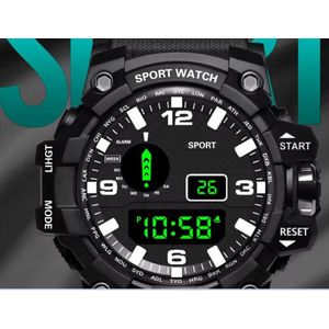 In Montre numérique multifonctions pour homme