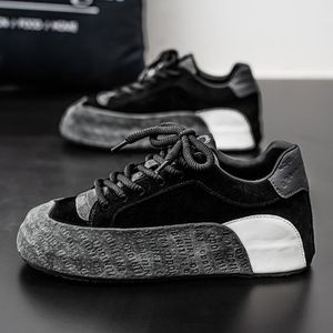 VANHUHU Baskets respirantes pour hommes, chaussures de sport, course, décontractées, planches, noires