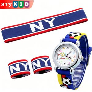 STY Montre pour enfants & bandeau ensemble de bracelets montre pour enfants montre à Quartz ensemble avec bandeau et bracelets