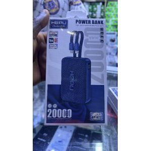 Hepu Power Bank 20000mAh - Charge Ultra Rapide 22.5W - Câble IPhone Et Type-C