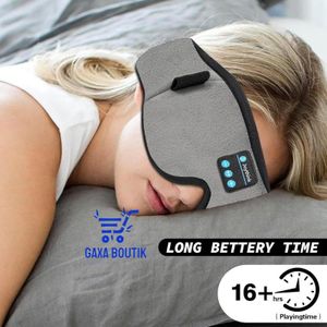 Masque de sommeil Bluetooth 3D avec haut-parleurs stéréo ultra-fins et microphone mains libres pour l'insomnie et les voyages