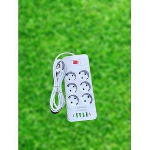 Multiprise, 6 Prises 4 Ports De Charge USB Prise Plate De La Multiprise, Rallonge 2M