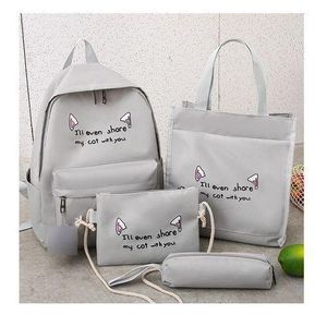 Ensemble De Sac à Dos 4 En 1, Sac D'école De Galas D'étudiant En Toile