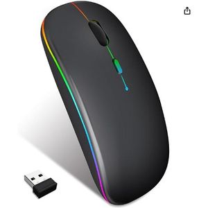 Logitech Souris sans fil pour ordinateur portable avec récepteur USB BT5.2 et 2,4 GHz, rechargeable silencieusement, compatible avec MacBook.