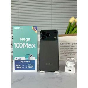 Corn  Mega 100 Max Noir- Écran avec trou de 6,67" - 5 Go RAM - 64 Go ROM - Caméra Ultra 13 MP