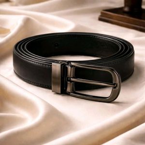 Ceinture classique  en, boucle fixe noire mate.- NOIR