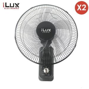 Ilux 2 Ventilateurs Muraux 16 Pouces LXF-1653- 5 Hélices - 24 Mois De Garantie