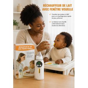 Article  Réchauffeur  Portable pour Bébé - Chauffage Rapide 360° avec Affichage Numérique