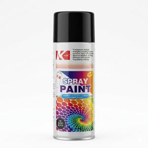 Key Spray Peinture Noir Brillant Haute Résistance – Séchage Rapide – Multi Surfaces – Finition Professionnelle Premium