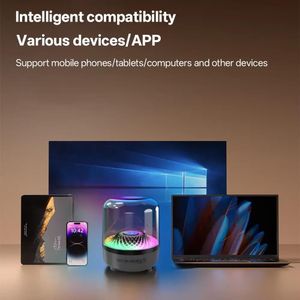 Bande audio sans fil portable bluetooth 5.3 haut-parleur de cinéma maison subwoofer hifi lumière respiratoire acoustique pour Android IOS