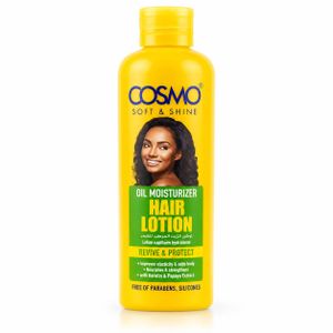 Cosmo Soft & Shine Hair Oil Lotion 250 ml – Lotion Capillaire Hydratante – Revive & Protect – Cheveux Secs, Frisés, Bouclés et Naturels