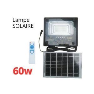 Leader  Autonome Projecteur Solaire 60w + Panneau Solaire + Télécommande