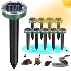 Répulsif Solaire 62 Ultrasonique, Souris, Taupe, Antiparasitaire, Vibration Ondulée, Cour Extérieure, Jardin, Pelouse, Ferme, Terrain, 4 8X