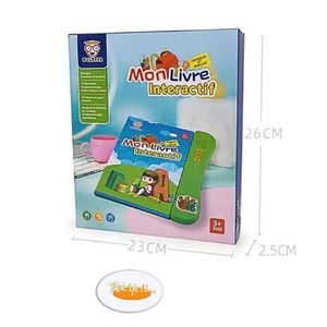 Mon Livre Interactif et Educatif - Livre Electronique Bilingue Français et Anglais Pour Enfants (3 ans et Plus) Alimenté Avec Piles