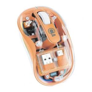 Ola Souris Bluetooth  2400 DPI  transparent  transmission en mode triple 2.4G Rechargeable