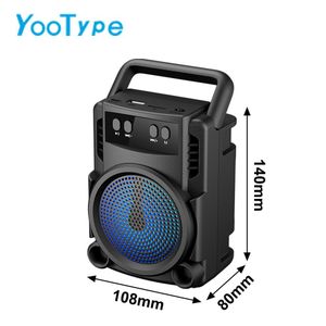 YooType Haut‑parleur portable bluetooth extérieur antichoc et antichute, batterie à longue durée, son stéréo, charge USB, Noir
