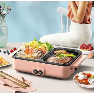 Grille-pain multifonction à double zone - Puissance 1400W, grillage anti-adhésif pour repas familial