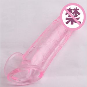 Manchon D'extension De Pénis Réutilisable Anneaux De Bite Retardement De L'éjaculation Préservatifs De Pénis Dick Silicone Gland Cover Agrandissement Jouets Sexuels Pour Hommes-04
