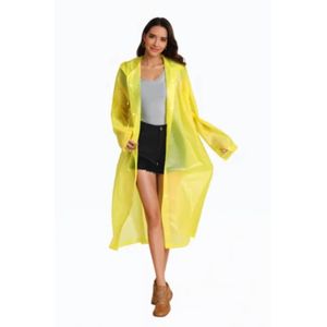 Imperméable Long Transparent avec Capuche – Protection Pluie Confortable