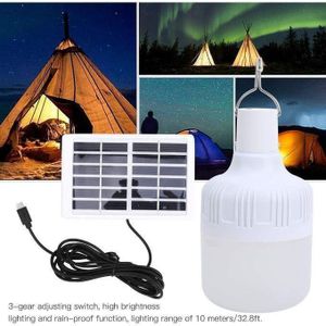 Lampe De Camping LED Système D'éclairage Portatif Avec Panneau D'énergie Solaire - Ampoule électrique