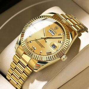 BINBOND B0733 Mens Business Sports Quartz Watch Classic Waterproof Luminous Calendar Creative Clock Male Personalized Wristwatch-gold