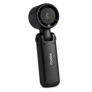 POPCU Mini Ventilateur Portable avec Écran LCD Numérique, Rechargeable USB Type-C, 5 Vitesses, Silencieux – Pour Bureau, Maison et Extérieur
