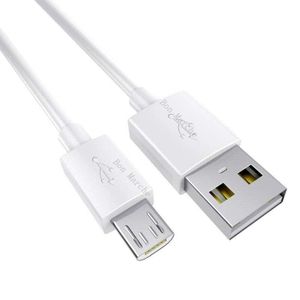 Autre Câble de charge pour vieux téléphone Android blanc de 1 mètre, câble de données Micro USB