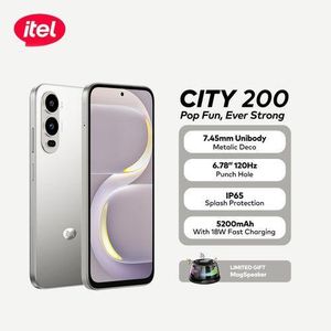 Itel CITY 200 - 6.78” - 2 Sim - 4G - 128Go ROM + (4 + 8)12 Go RAM - 50Mpx/8Mpx- 5200 MaH- Charge Rapide 18W-G