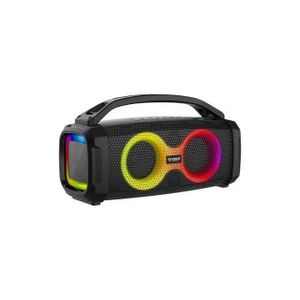 SMART TECHNOLOGY  Haut-parleurs Rechargeable-Résistant à l’Eau (STHP-5050E) -100W- 13 Modes D’Éclairage- Bluetooth- Noir- garantie 12  Mois.