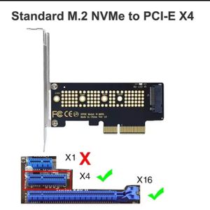 Carte Adaptateur M.2 NVMe SSD vers PCIe - Compatible Ordinateur de Bureau